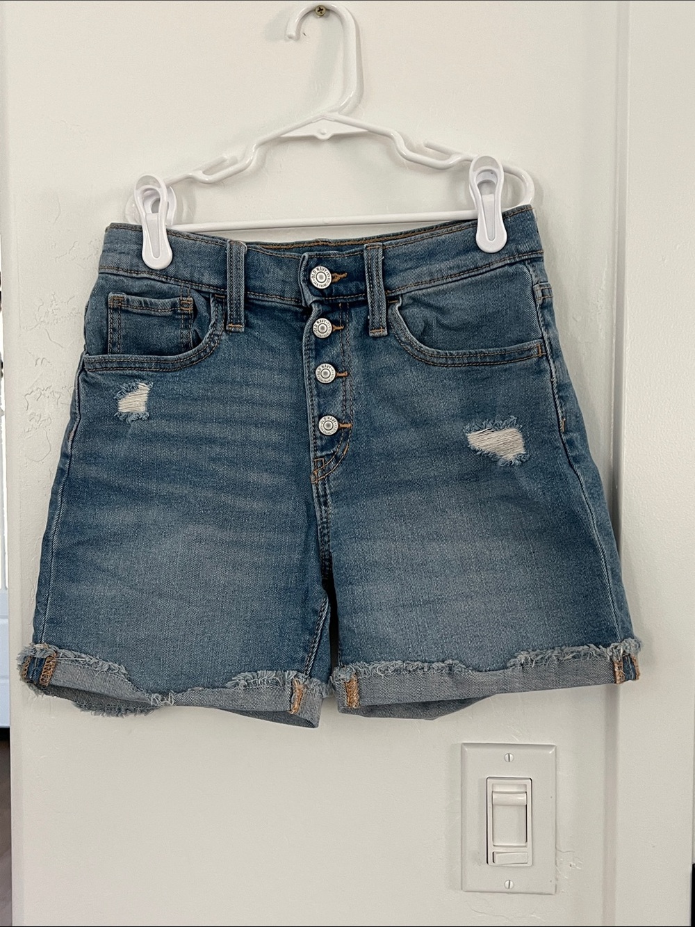 Old Navy Denim Girls high waisted Shorts Sz 14